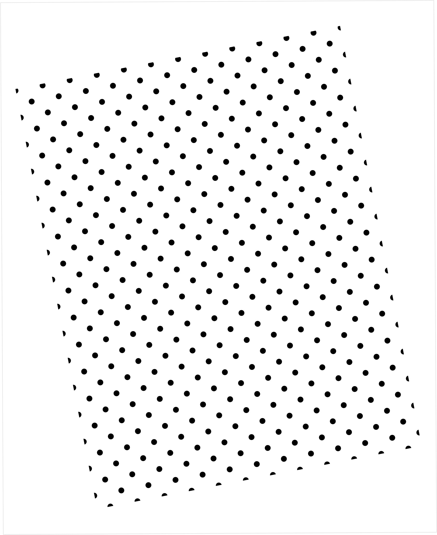 Black swiss dots pattern on white