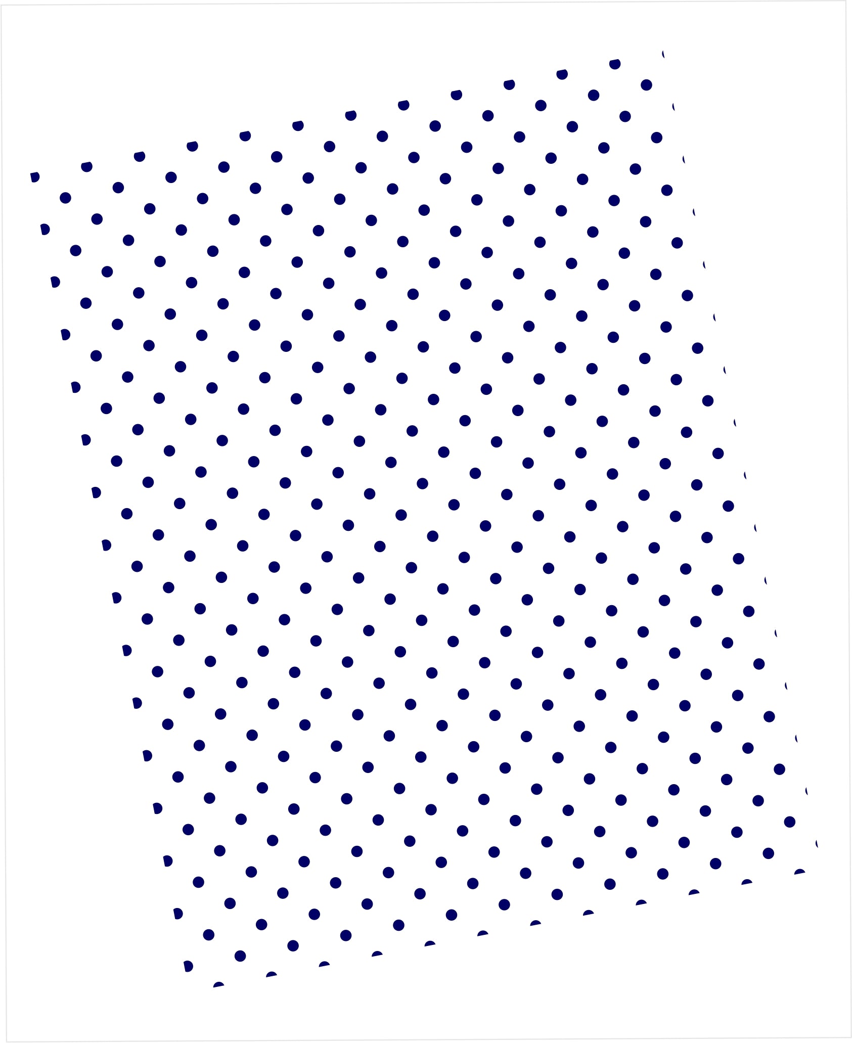 Dark blue swiss dots pattern on white