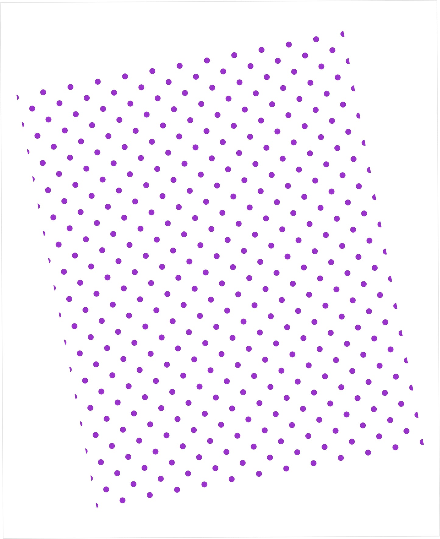 Majestic purple swiss dots pattern on white