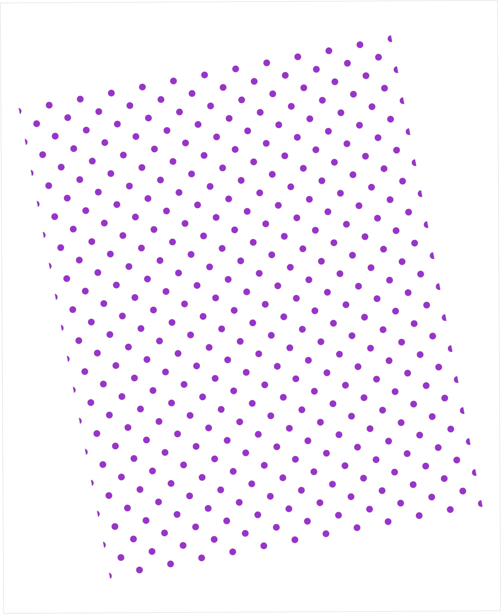 Majestic purple swiss dots pattern on white