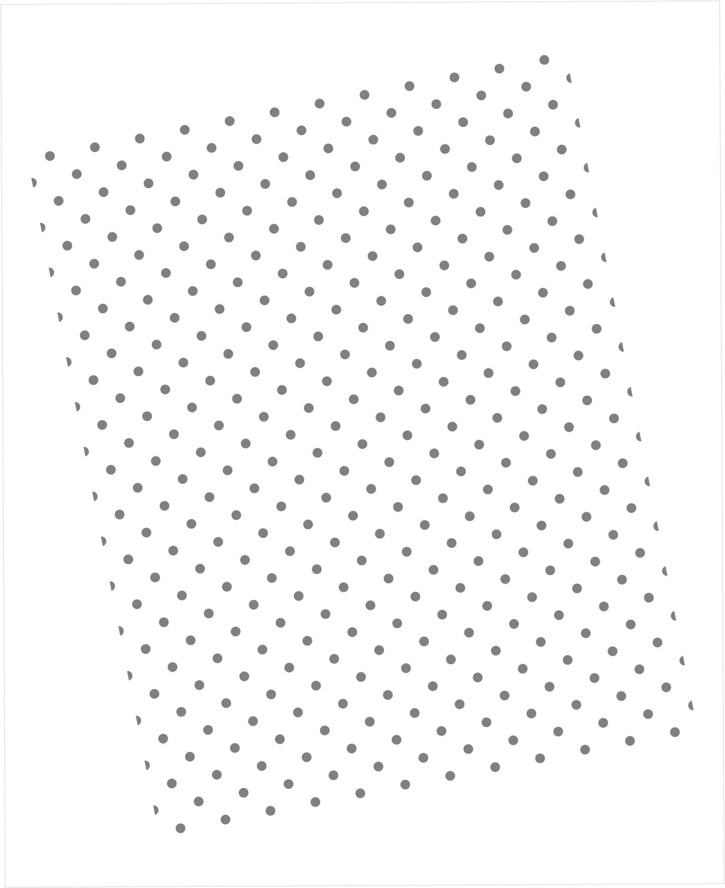 Medium grey swiss dots pattern on white