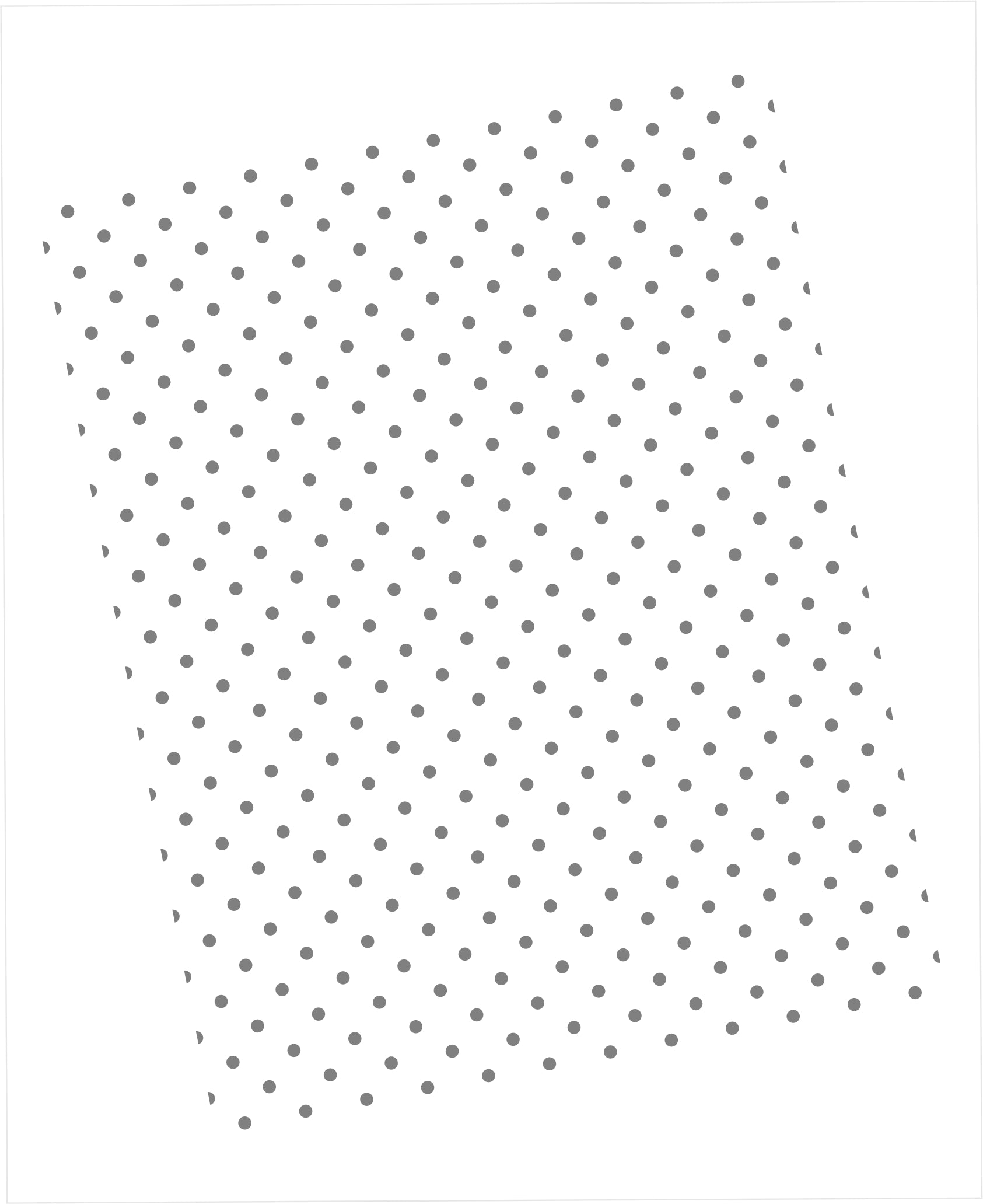 Medium grey swiss dots pattern on white