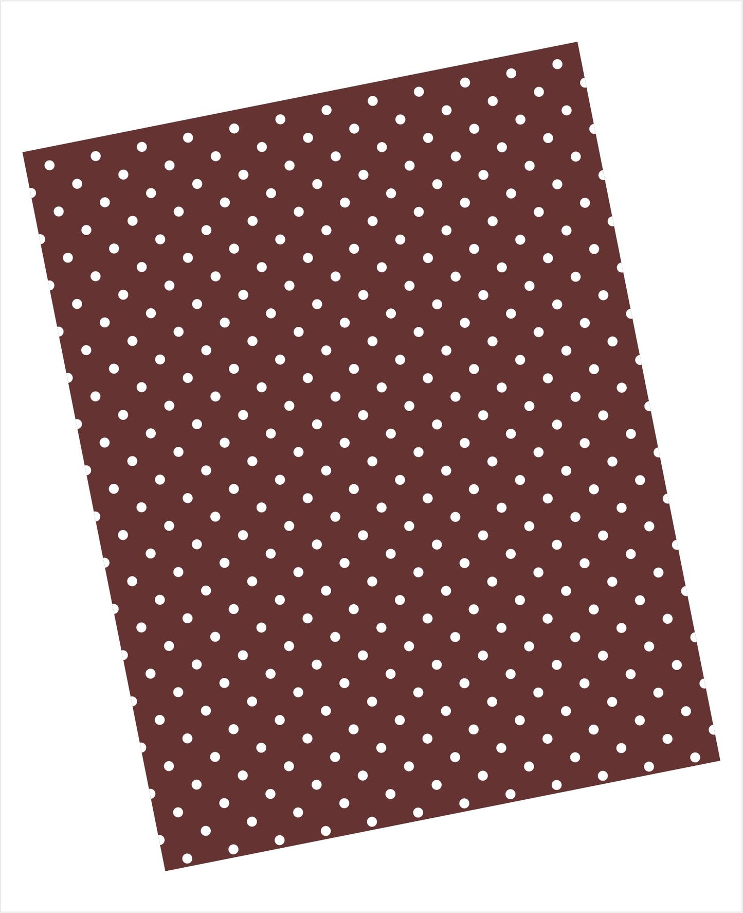 Cardstock with white swiss dots pattern on dark brown background