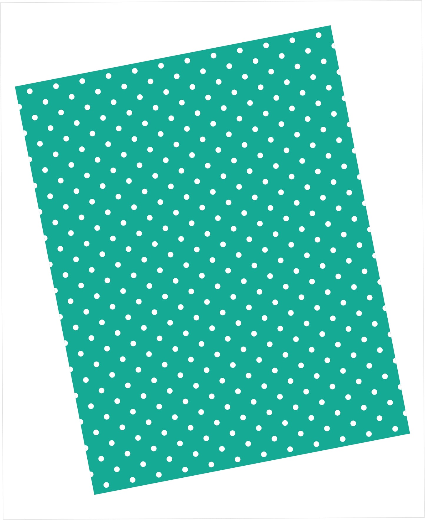 Cardstock with white swiss dots pattern on green blue background