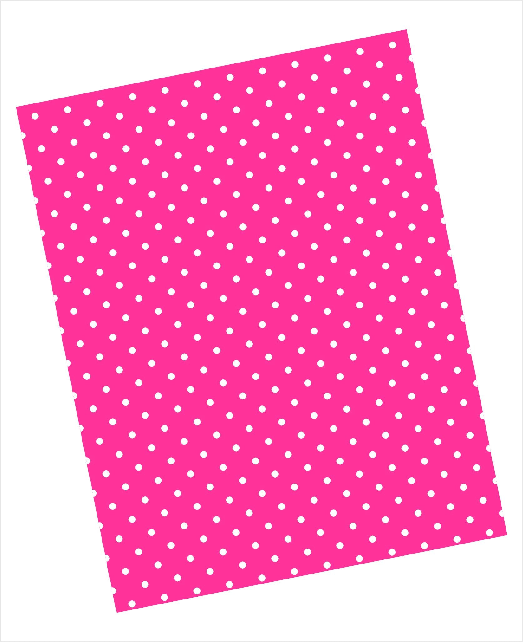 White swiss dots pattern on hot pink