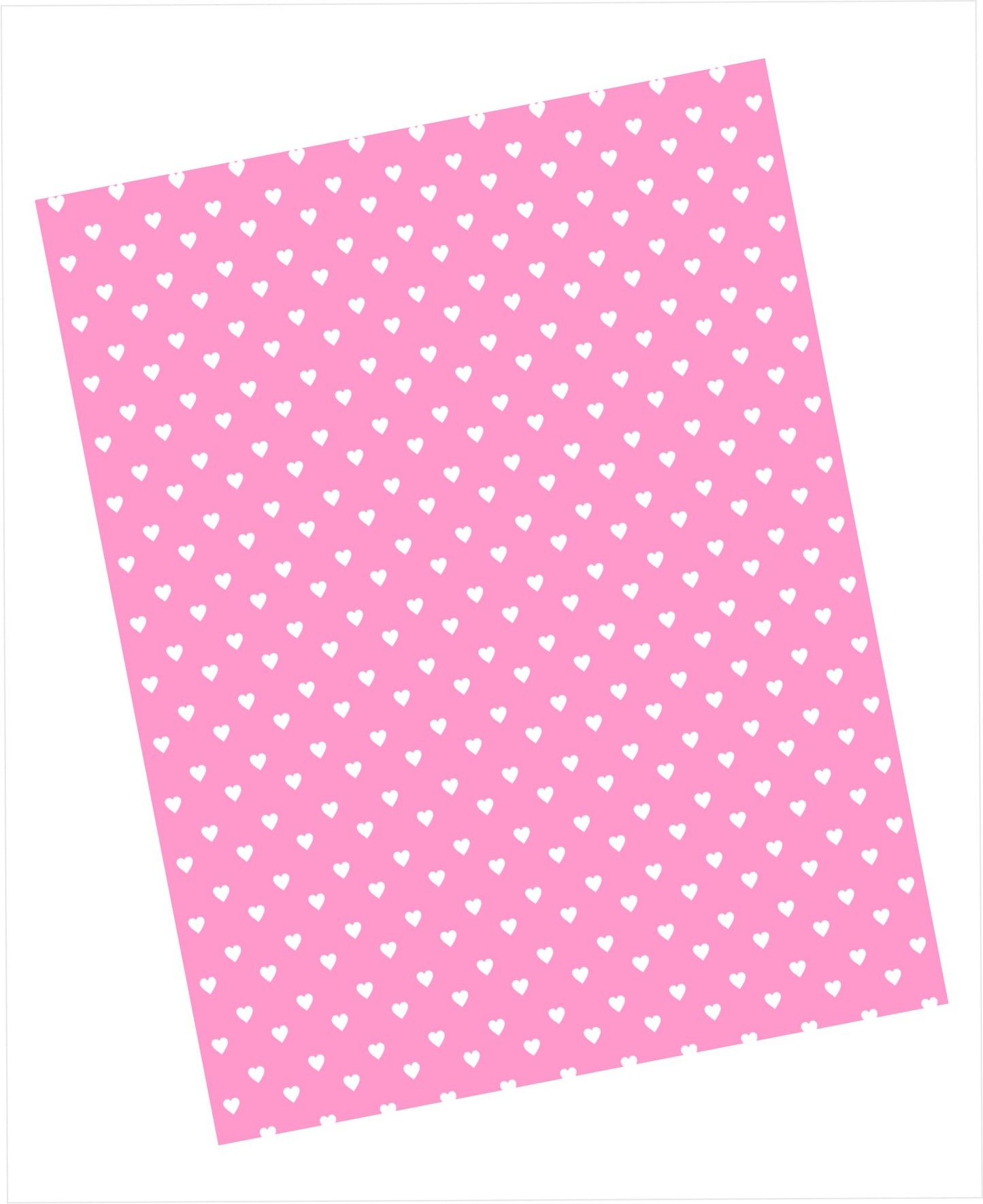 Cardstock with teeny tiny white hearts pattern on pink background