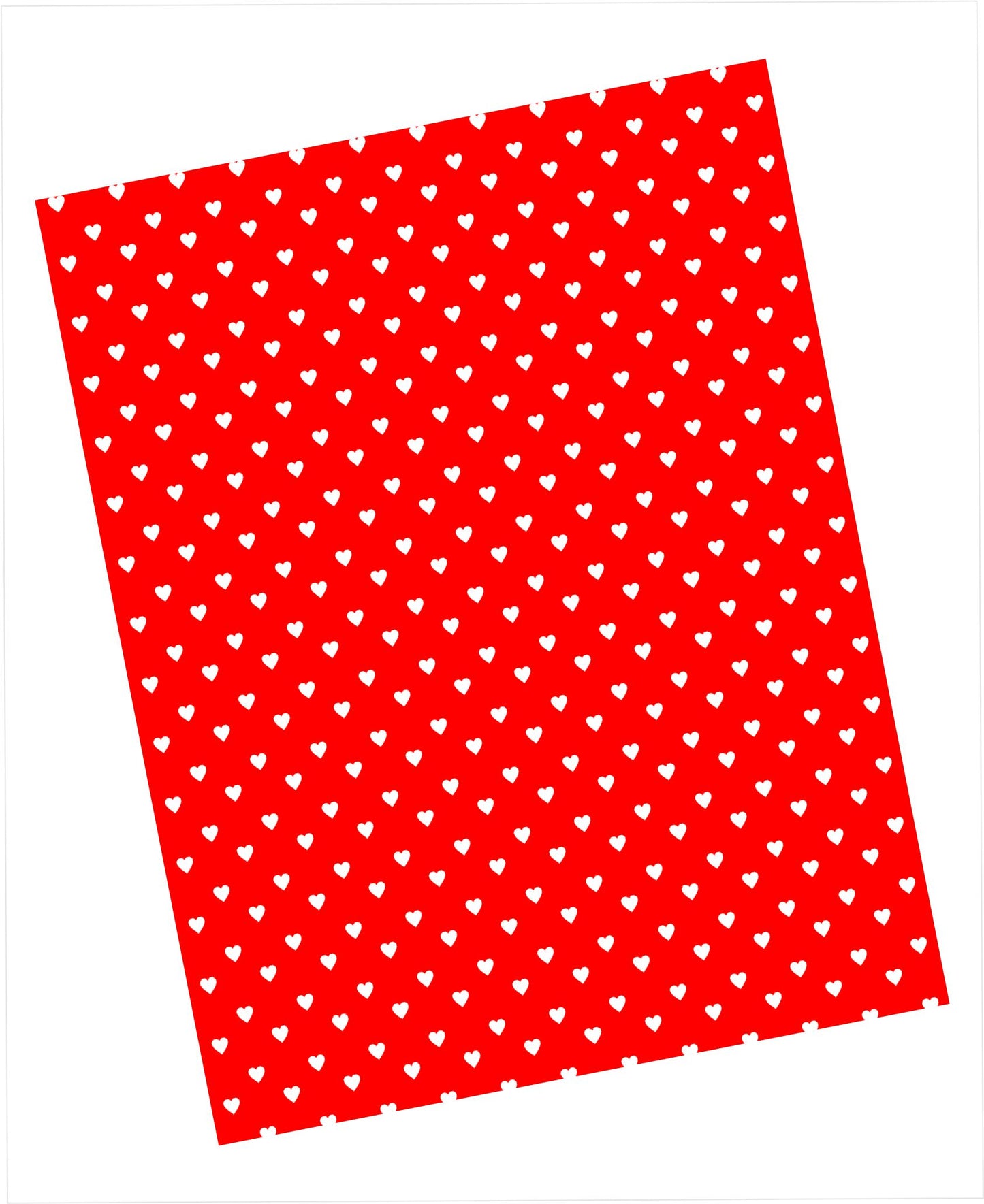 Cardstock with teeny tiny white hearts pattern on red background