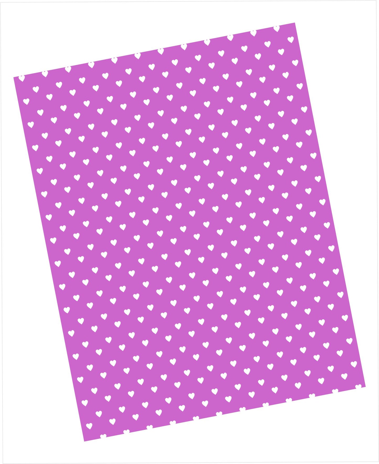 Cardstock with teeny tiny white hearts pattern on violet background