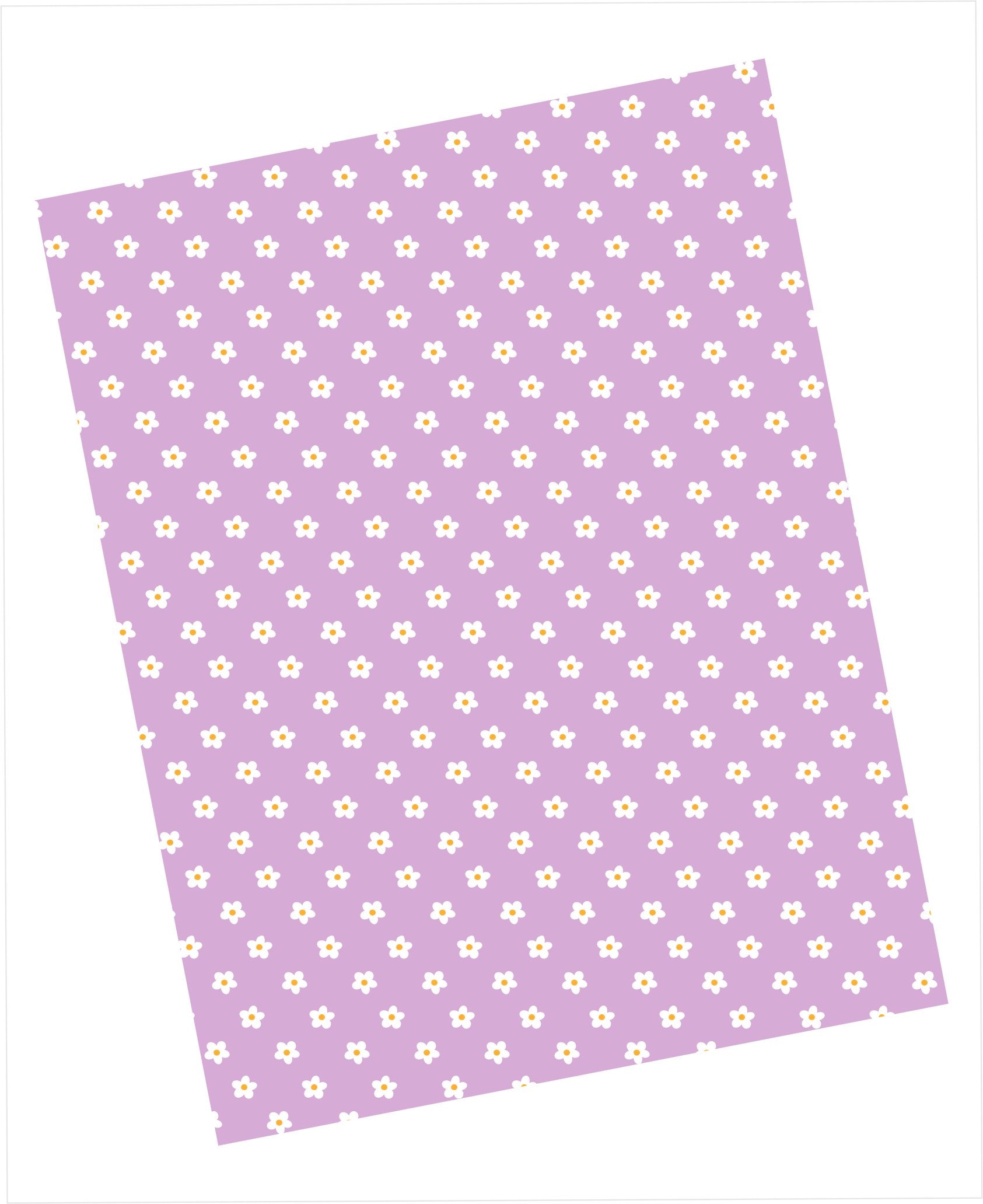 Cardstock with tiny white flowers pattern on soft lavender background