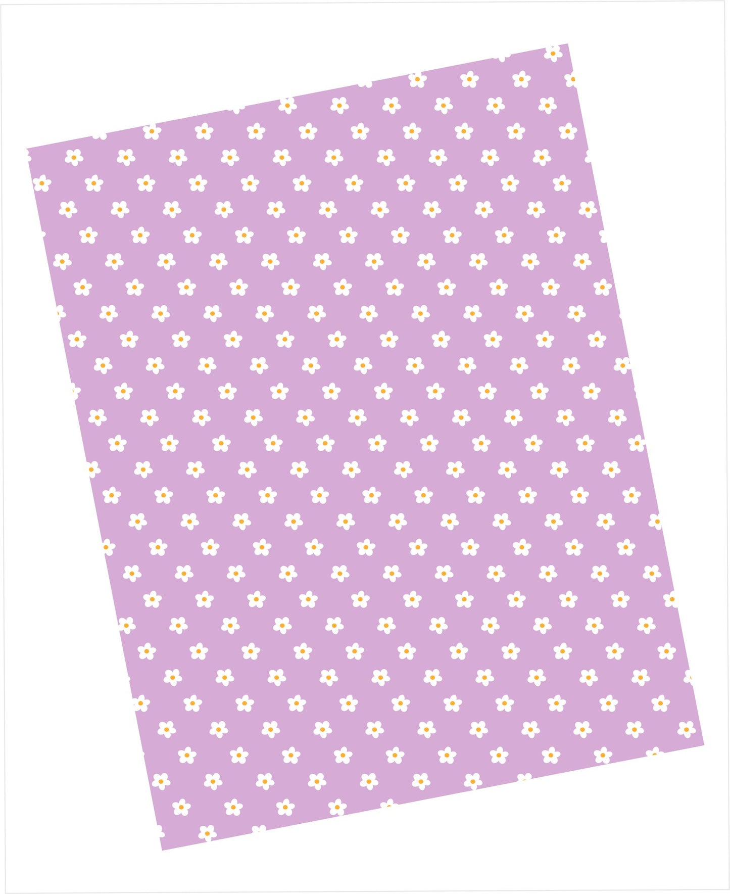 Cardstock with tiny white flowers pattern on light pink background