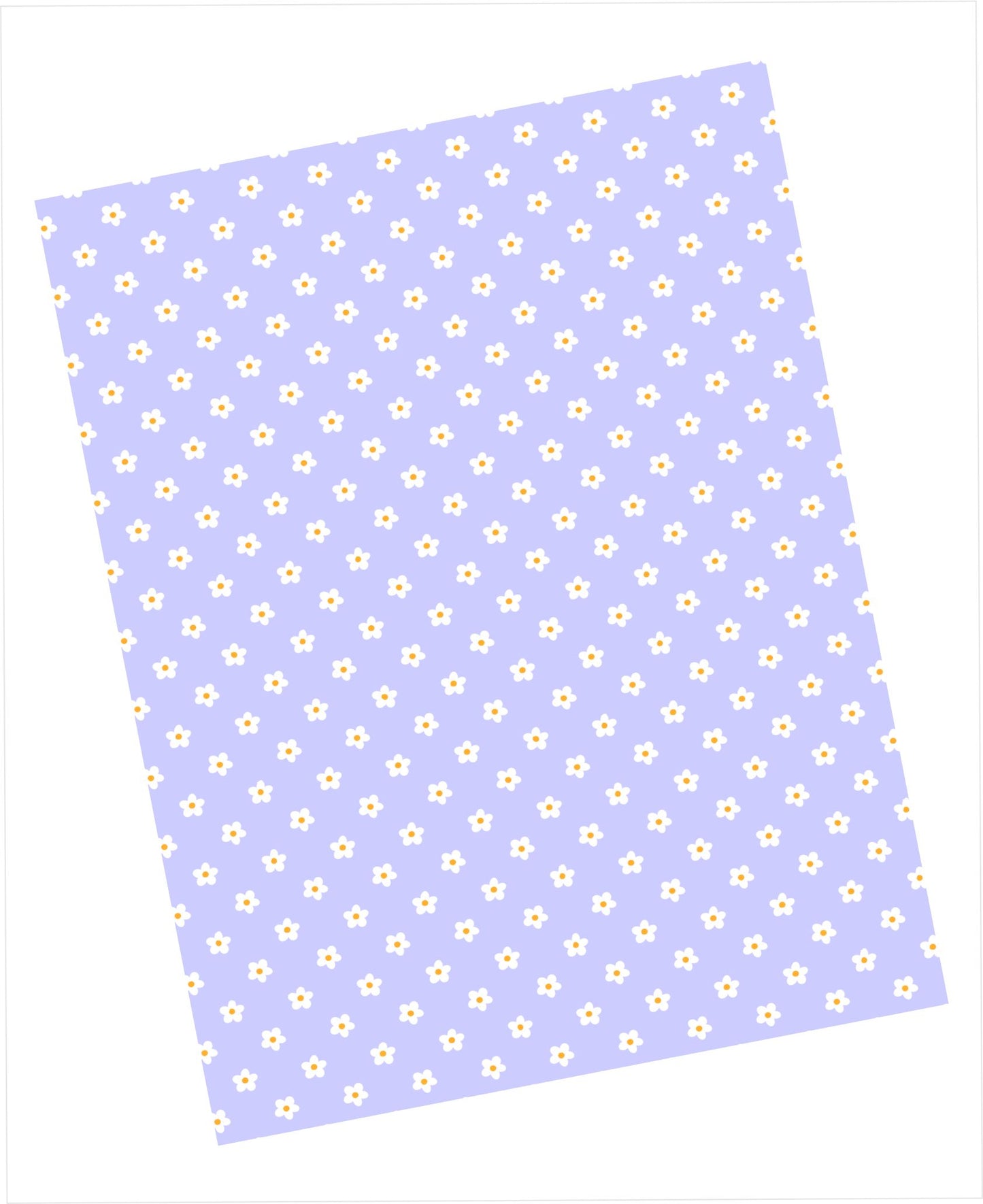 Cardstock with tiny white flowers pattern on lilac background