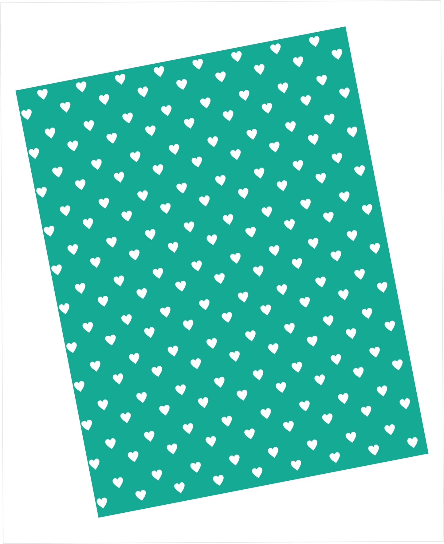 Cardstock with tiny white hearts pattern on green blue background