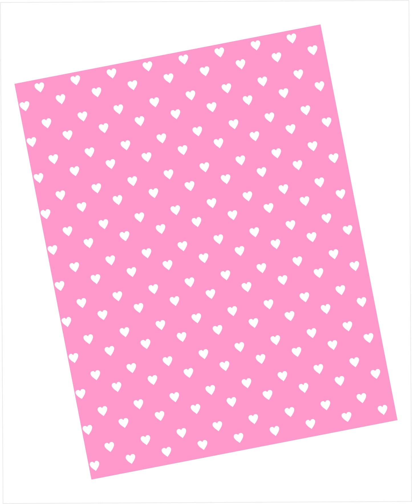 Cardstock with tiny white hearts pattern on pink background