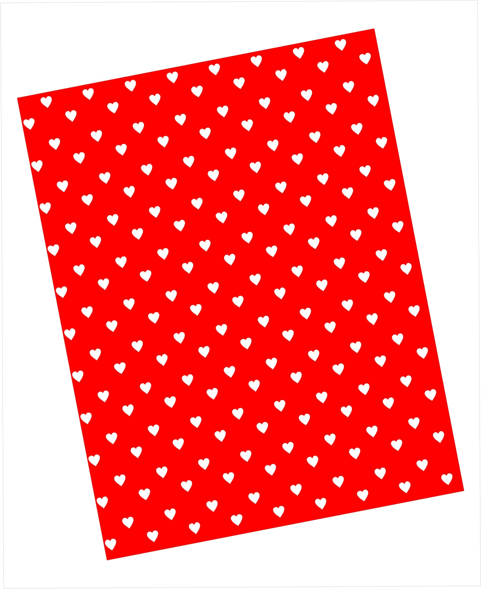 White tiny hearts pattern on red