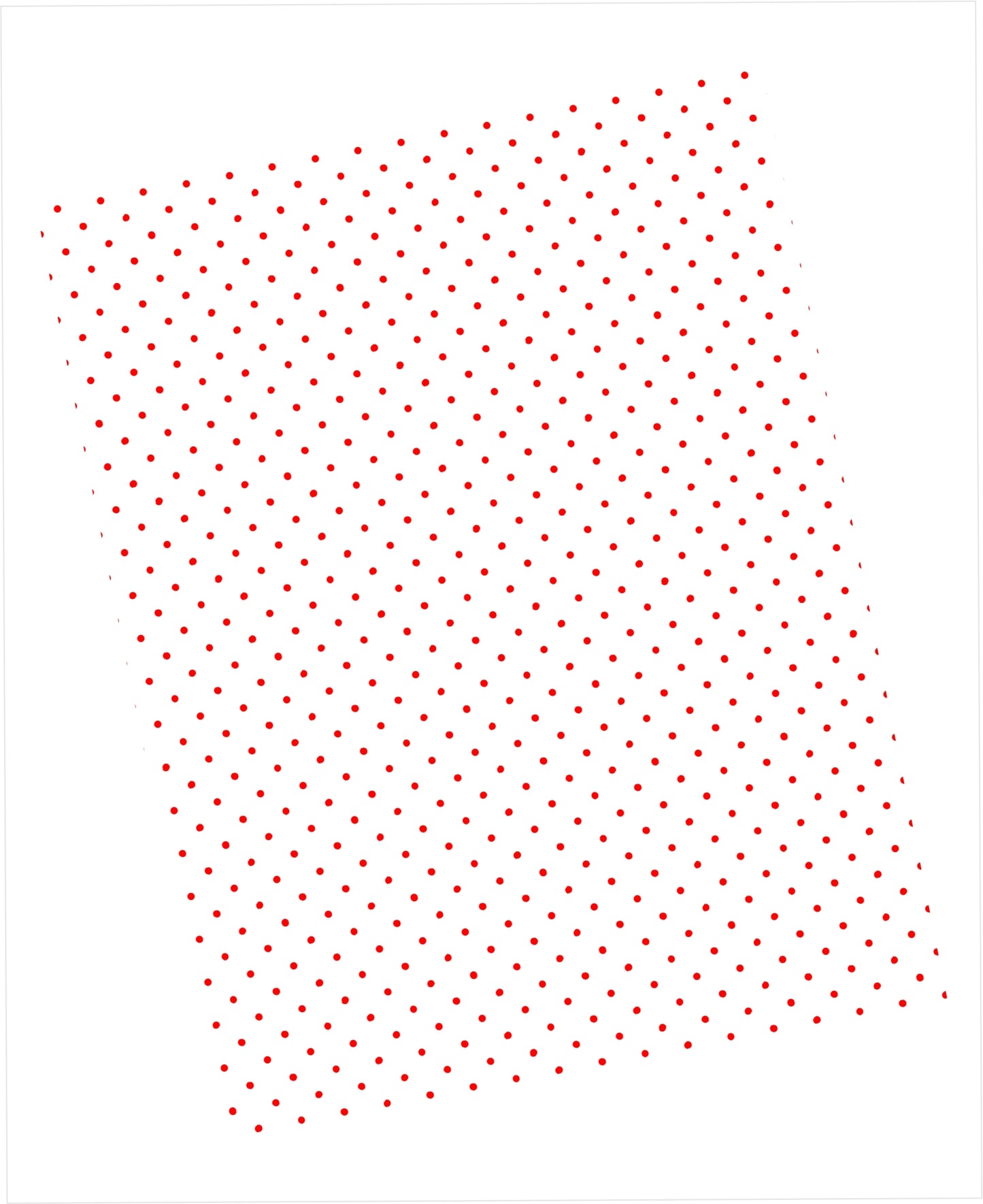 Tiny red swiss dots pattern on white