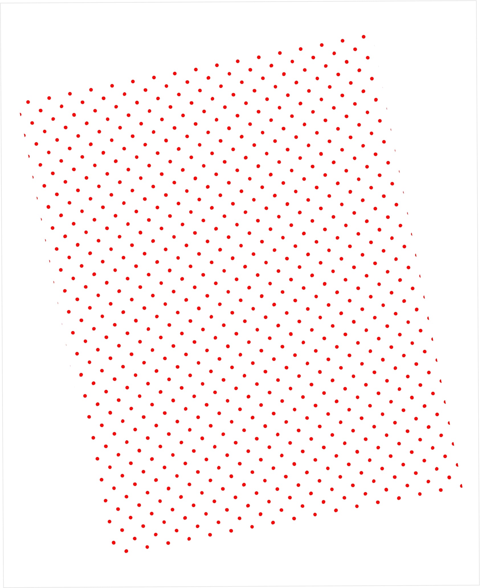 Tiny red swiss dots pattern on white