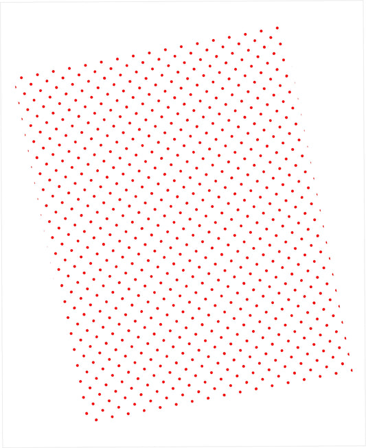 Cardstock with tiny red swiss dots pattern on white