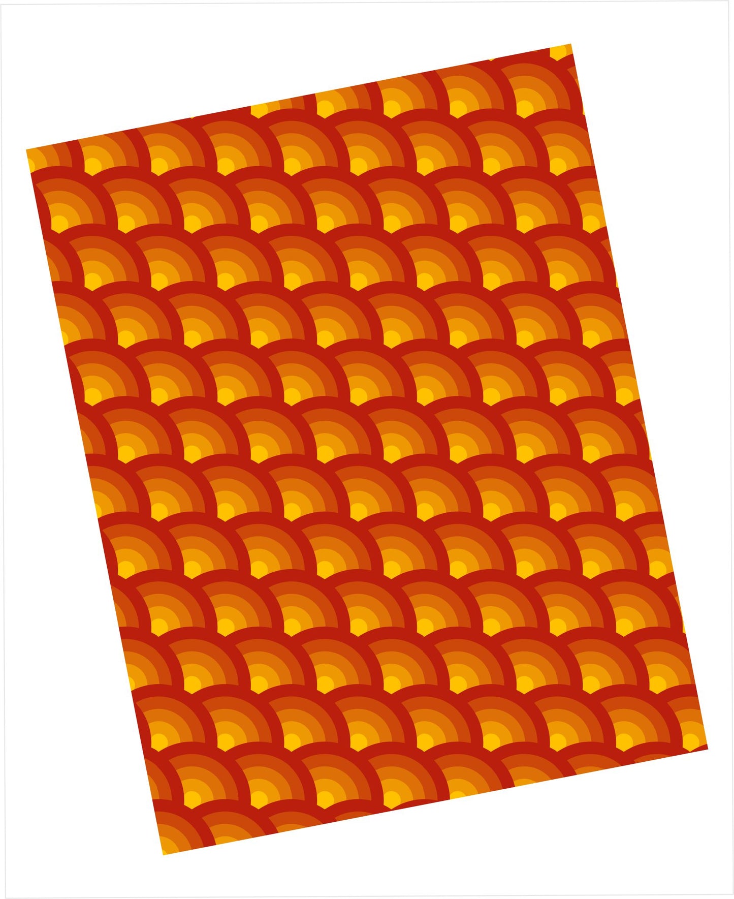 Cardstock with yellow orange sunset arcs pattern