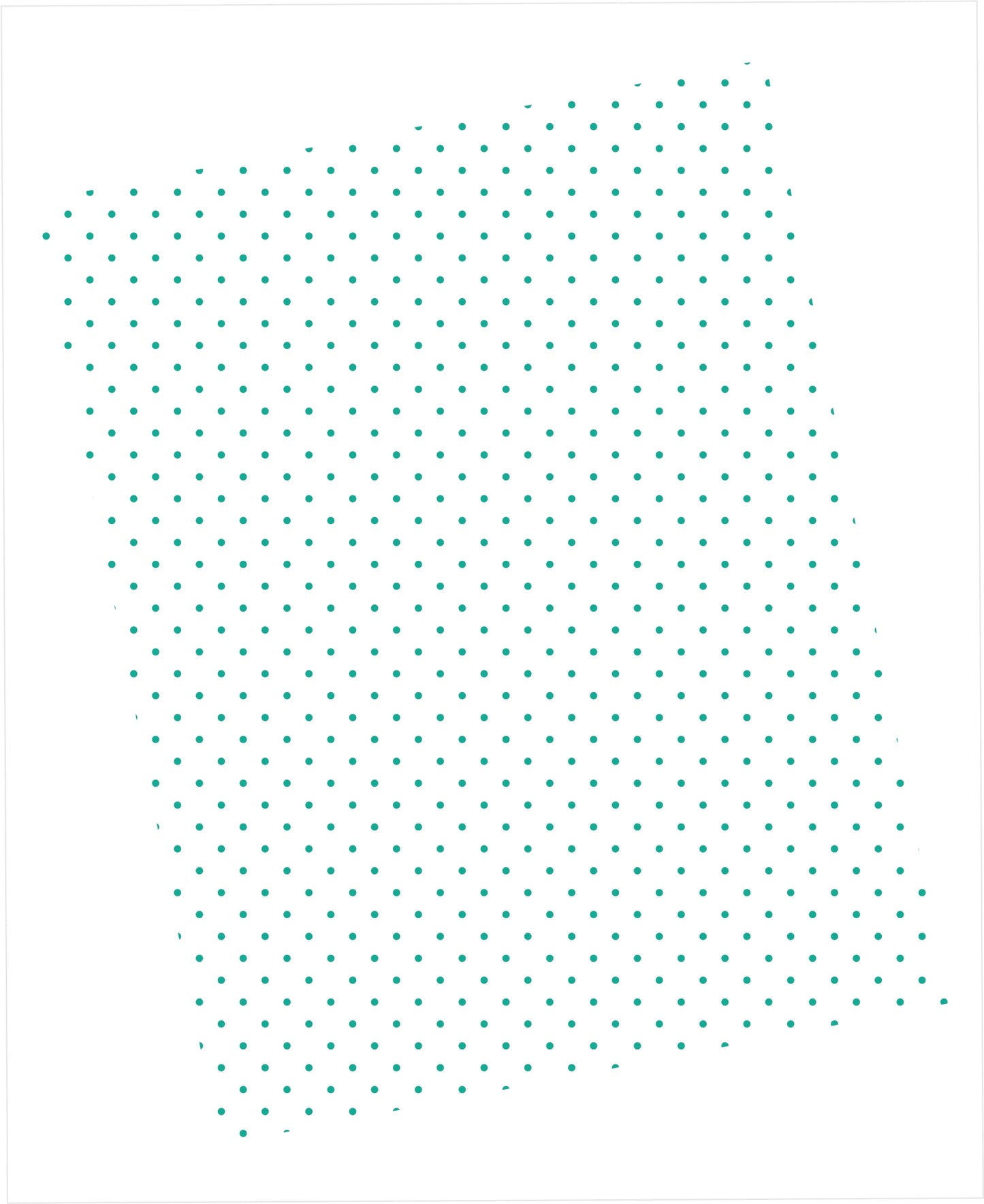 Cardstock with tiny green blue swiss dots pattern on white